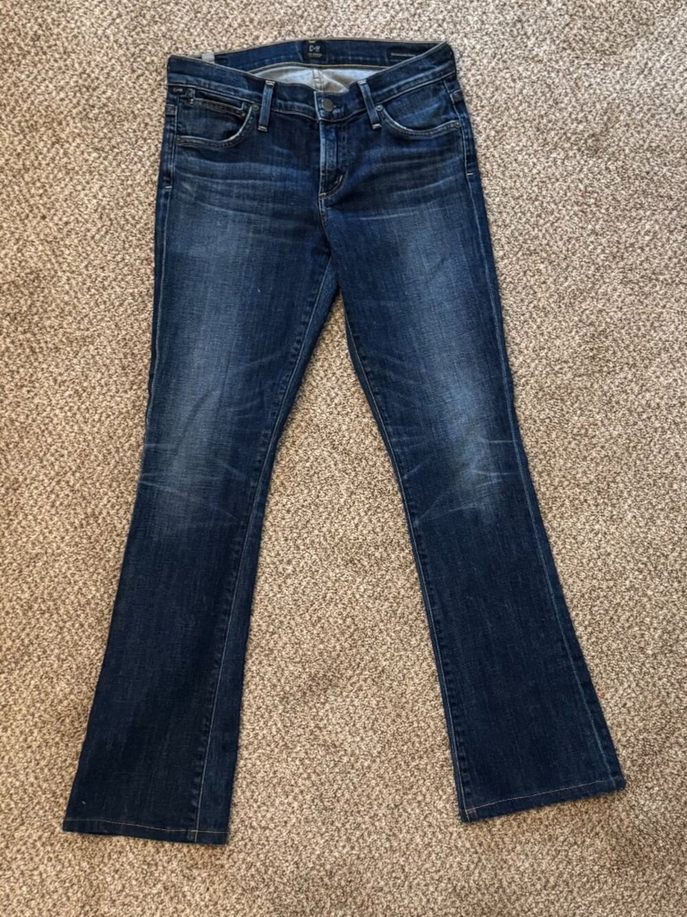 Citizens of Humanity Womens Emanuelle Petite Mid Rise Slim Bootcut Jeans Size 27